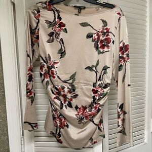 Fall floral silk blouse.  Vintage Anne Klein